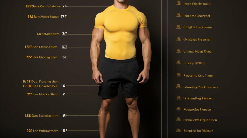 male body proportions and body-fat percentage